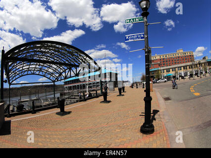 Downtown waterfront district Yonkers New York Foto Stock