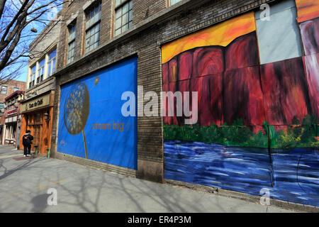 Murals on Main St. Yonkers New York Foto Stock