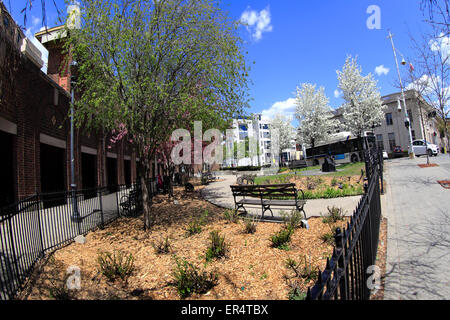 Downtown waterfront district Yonkers New York Foto Stock