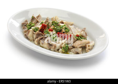 Il lampredotto, cibo italiano isolato su sfondo bianco Foto Stock