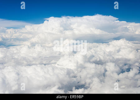 Vista delle formazioni di nubi dal velivolo, Repubblica del Sud Africa Foto Stock