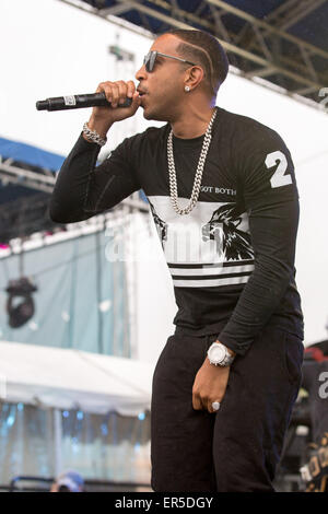 Shakopee, Minnesota, Stati Uniti d'America. Xxiv Maggio, 2015. Il rapper LUDACRIS suona dal vivo sul palco del Soundset music festival a Canterbury Park in Shankopee, Minnesota © Daniel DeSlover/ZUMA filo/Alamy Live News Foto Stock