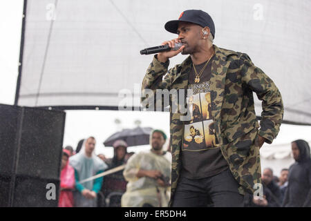 Shakopee, Minnesota, Stati Uniti d'America. Xxiv Maggio, 2015. Il rapper BIG Sean suona dal vivo sul palco del Soundset music festival a Canterbury Park in Shankopee, Minnesota © Daniel DeSlover/ZUMA filo/Alamy Live News Foto Stock