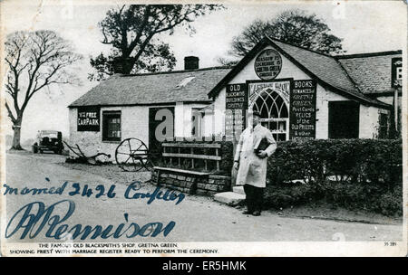 The Old Blacksmith's Shop, Gretna Green, Dumfries-shire Foto Stock