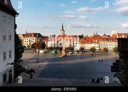 Fasi della cattedrale, la piazza della cattedrale, Domplatz, Erfurt, Turingia, Germania Foto Stock