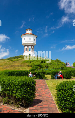 Acqua torre a Langeoog isola, mare del Nord est delle Isole Frisone, Frisia orientale, Bassa Sassonia, Germania, Europa Foto Stock