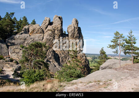 Teufelsmauer, Timmenrode, Harz, Sassonia-Anhalt, Germania, Europa Foto Stock