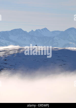 Wandberg oltre Kaiserwinkl, inverno in Tirolo, Austria Foto Stock