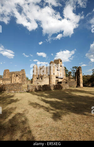 Fasil Ghebbi fortezza, Gondar, Amhara Region, Etiopia Foto Stock