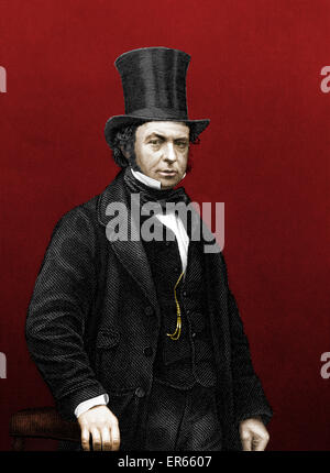 Isambard Kingdom Brunel (1806 15 Settembre 1859) - inglese meccanico e un ingegnere civile. Progettista e costruttore di cantieri, il Great Western Railway, rivoluzionaria piroscafi (compresa la Great Eastern) e molti importanti ponti e gallerie. circa Foto Stock