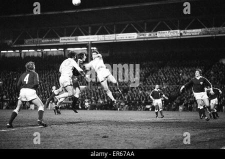 Il Nottingham Forest 0-1 dinamo Berlino, Coppa europea di quarto di finale 1 gamba corrisponde alla massa della città, 5° marzo 1980. (Foresta conquistando la seconda gamba 3-1, 3-2 sull'aggregato) Foto Stock