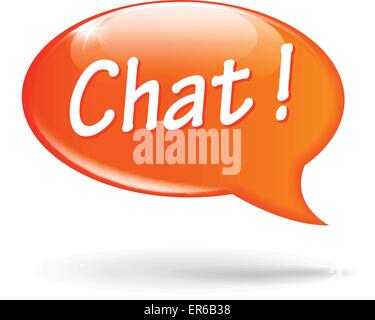 Illustrazione Vettoriale di orange chat discorso bolla concept Illustrazione Vettoriale