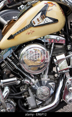 Custom Harley Davidson Moto motore shovelhead Foto Stock