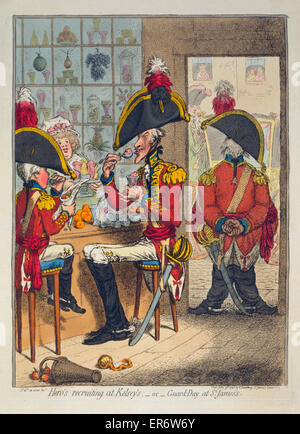 Reclutamento di Hero a Kelsey's; - o- Guard-Day a St. James' Foto Stock