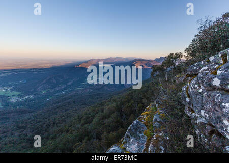 Lake Bellfield, dal Boroka Lookout, Grampians, Victoria, Australia Foto Stock