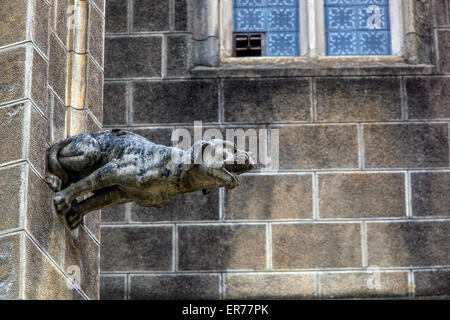 Tomba di famiglia della dinastia Schwarzenberg situata vicino alla città storica di Trebon, Repubblica Ceca Boemia Gargoyle Foto Stock