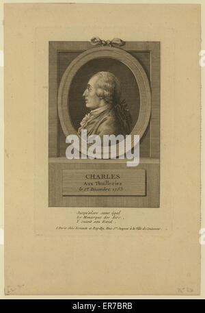 Charles aux Thuilleries cioè Tuileries le 1er dicembre 1783 Foto Stock