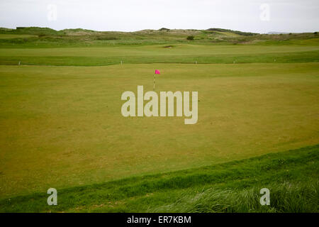 Royal Portrush Golf Club corso pratica verde Irlanda del Nord Foto Stock