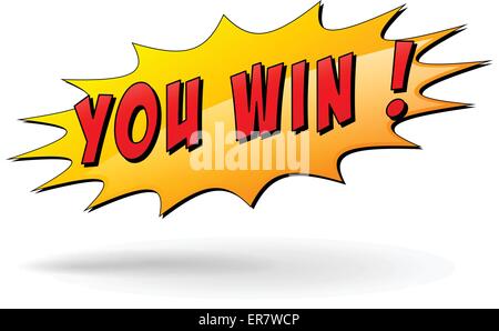 Illustrazione Vettoriale del vincitore icona starburst su sfondo bianco Illustrazione Vettoriale