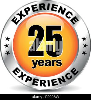 Illustrazione Vettoriale di diversi anni di esperienza icona Illustrazione Vettoriale