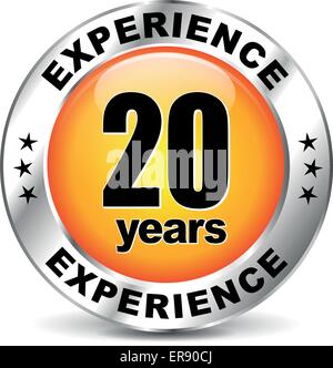 Illustrazione Vettoriale di diversi anni di esperienza icona Illustrazione Vettoriale