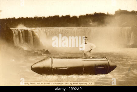 Bobby Leach, e la sua canna Foto Stock