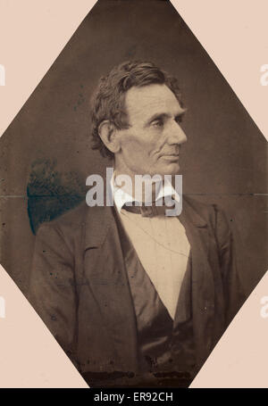 Abraham Lincoln, candidato presidenziale, portrai a mezza lunghezza Foto Stock