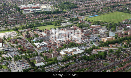 Vista aerea di Nottingham City Hospital, Maggie's, e HM prigione Nottingham in background Foto Stock