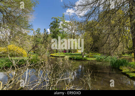 Longstock acqua parco giardino, John Lewis Leckford station wagon, Stockbridge, Hampshire, Inghilterra, Regno Unito Foto Stock