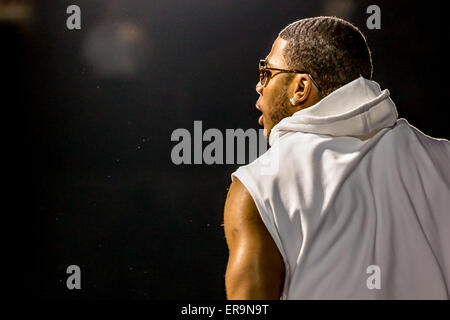 Auburn Hills, Michigan, Stati Uniti d'America. 29 Maggio, 2015. NELLY eseguendo il principale evento Gita presso il palazzo di Auburn Hills in Auburn Hills, MI su 29 maggio 2015 Credit: Marc Nader/ZUMA filo/Alamy Live News Foto Stock