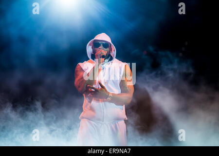 Auburn Hills, Michigan, Stati Uniti d'America. 29 Maggio, 2015. NELLY eseguendo il principale evento Gita presso il palazzo di Auburn Hills in Auburn Hills, MI su 29 maggio 2015 Credit: Marc Nader/ZUMA filo/Alamy Live News Foto Stock