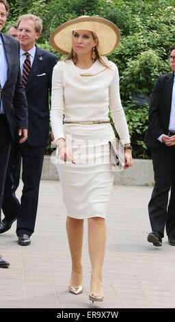 Toronto, 29-05-2015 HM Regina Maxima visita a Toronto Island terzo giorno di 3 giorni allo Stato visita da HM Willem-Alexander re e regina HM Maxima in Canada. RPE/Albert Nieboer/Paesi Bassi/ - nessun filo SERVICE - Foto Stock