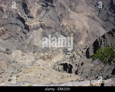 Wadi Ghul - Oman il Grand Canyon Foto Stock