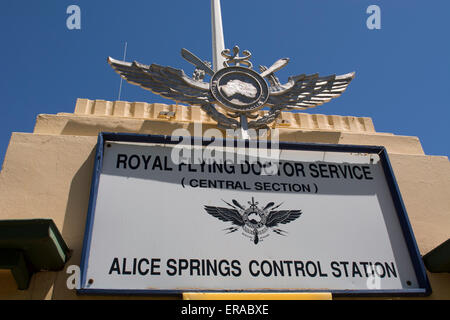 Australia, NT, Alice Springs. Royal Flying Doctor Service, Alice Springs Base. L'offerta RFDS 24/7 cure di emergenza. Foto Stock