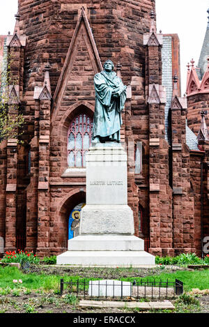 Martin Lutero statua, Thomas Circle, Massachusetts Avenue NW, Washington DC Foto Stock