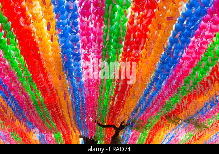 Lanterna colorata decorazione presso il Tempio Jogyesa, Seoul, Corea del Sud. Foto Stock