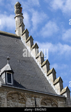 Parte superiore del tetto del Stadhuis Gouda, Gouda Municipio Olanda Foto Stock