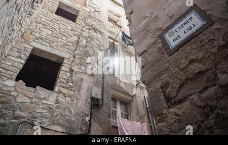 Santa Coloma de Queralt, Catalogna, Spagna. Foto Stock