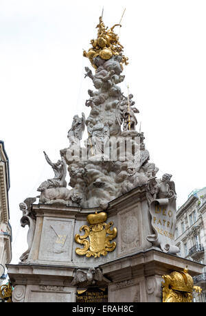 La colonna della Peste è una colonna della Santa Trinità si trova sul Graben di Vienna in Austria. Eretto dopo la grande epidemia di peste in Foto Stock