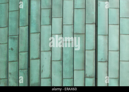 Chiusura del rame verde edificio chiamato Nemo in Amsterdam Foto Stock