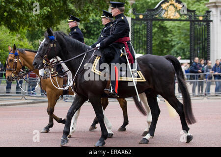 Esecuzione pratica per il Trooping il colore in London Inghilterra England Foto Stock