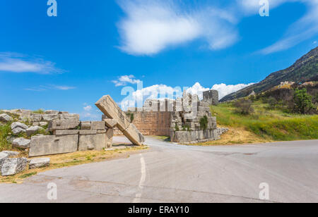 Rovine di Arcadian gete nell antica Messina, Peloponnes, Grecia Foto Stock