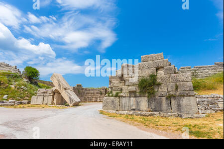 Rovine di Arcadian gete nell antica Messina, Peloponnes, Grecia Foto Stock