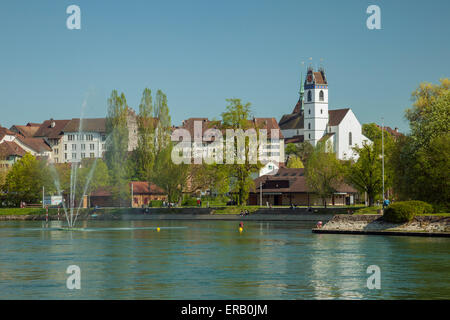 Pomeriggio di primavera di Aarau, Canton Argovia, Svizzera. Foto Stock