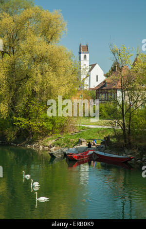 Pomeriggio di primavera di Aarau, Canton Argovia, Svizzera. Foto Stock