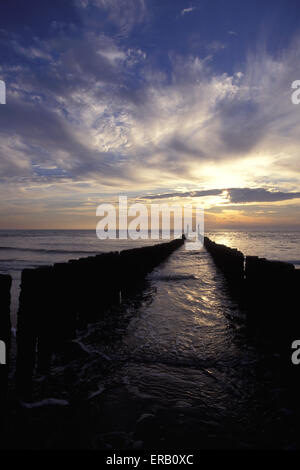 NLD, Paesi Bassi, presso la spiaggia di Westkapelle sulla penisola di Walcheren. NLD, Niederlande, am Strand von Westkapelle auf Walch Foto Stock