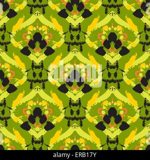 Disegnata a mano dipinto seamless pattern. Illustrazione Vettoriale