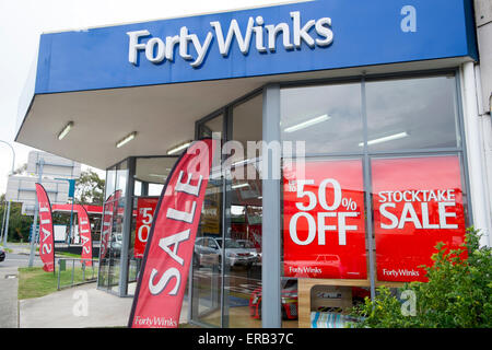 Forty Winks negozio di biancheria da letto, di una catena nazionale,in brookvale Sydney , Australia Foto Stock