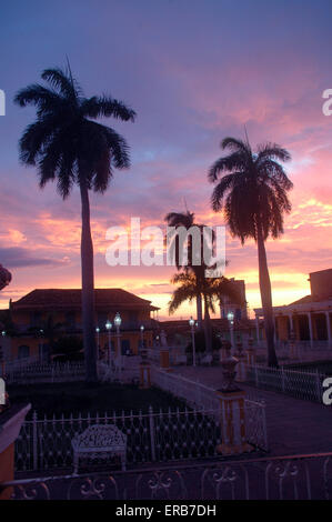 Sonnenuntergang, Offenburg, Trinidad, Kuba. Foto Stock