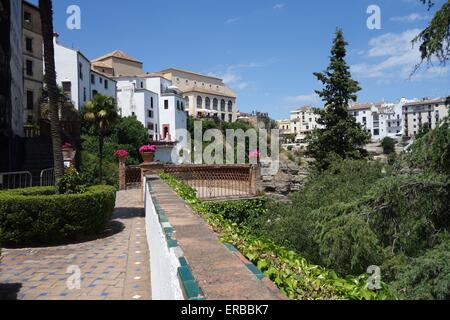 Casa del Ray Moro (casa del re Moro) Giardini, Ronda, Andalusia, Spagna Foto Stock